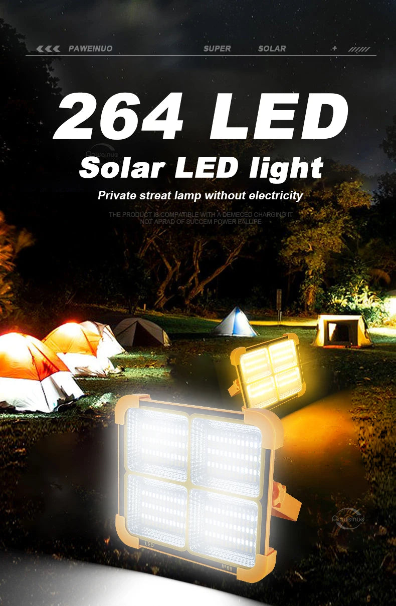 2025 New Outdoor Solar Lamp 35000000 LM LED Solar Light Outdoor Solar Light Emergency Camping Light Type-C Hanging Lantern
