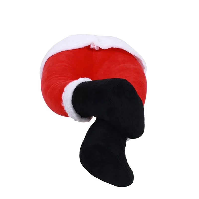 Décoration d'arbre de noël, jambes de père noël, décor de porte en peluche, jambe d'elfe du père noël, décor de noël pour la maison, ornements suspendus 2024
