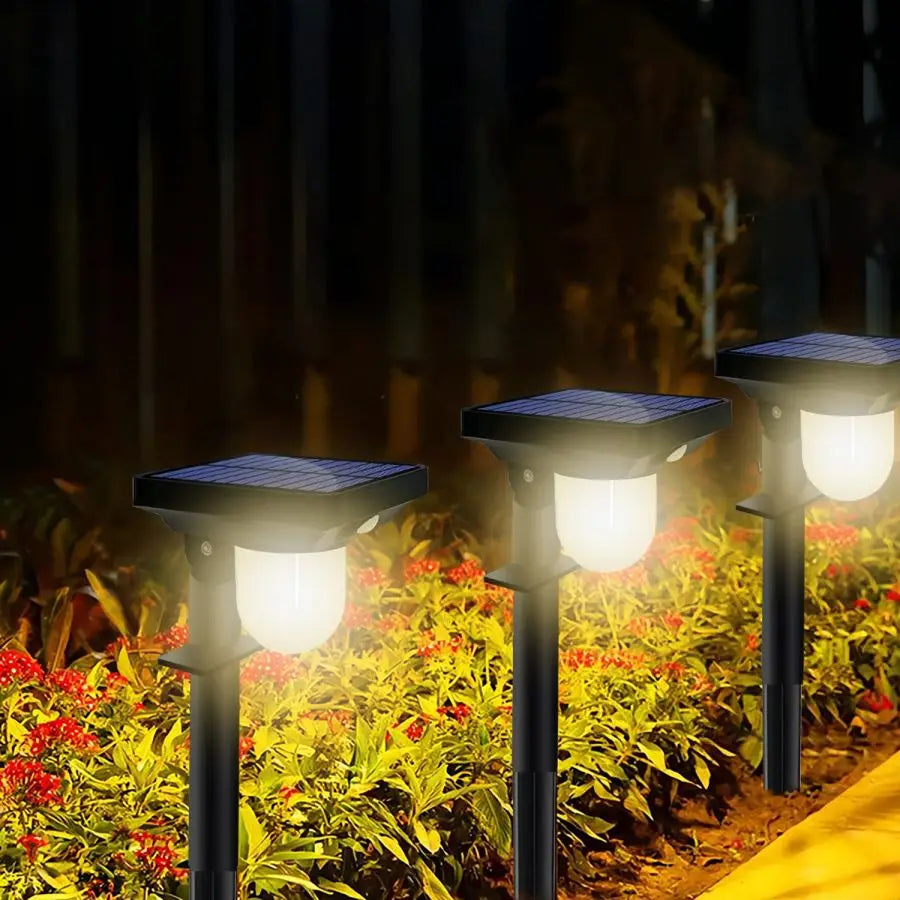 Lampes solaires extérieures jardin solaire alimenté applique étanche capteur de mouvement voie lumière paysage chemin cour arrière-cour pelouse