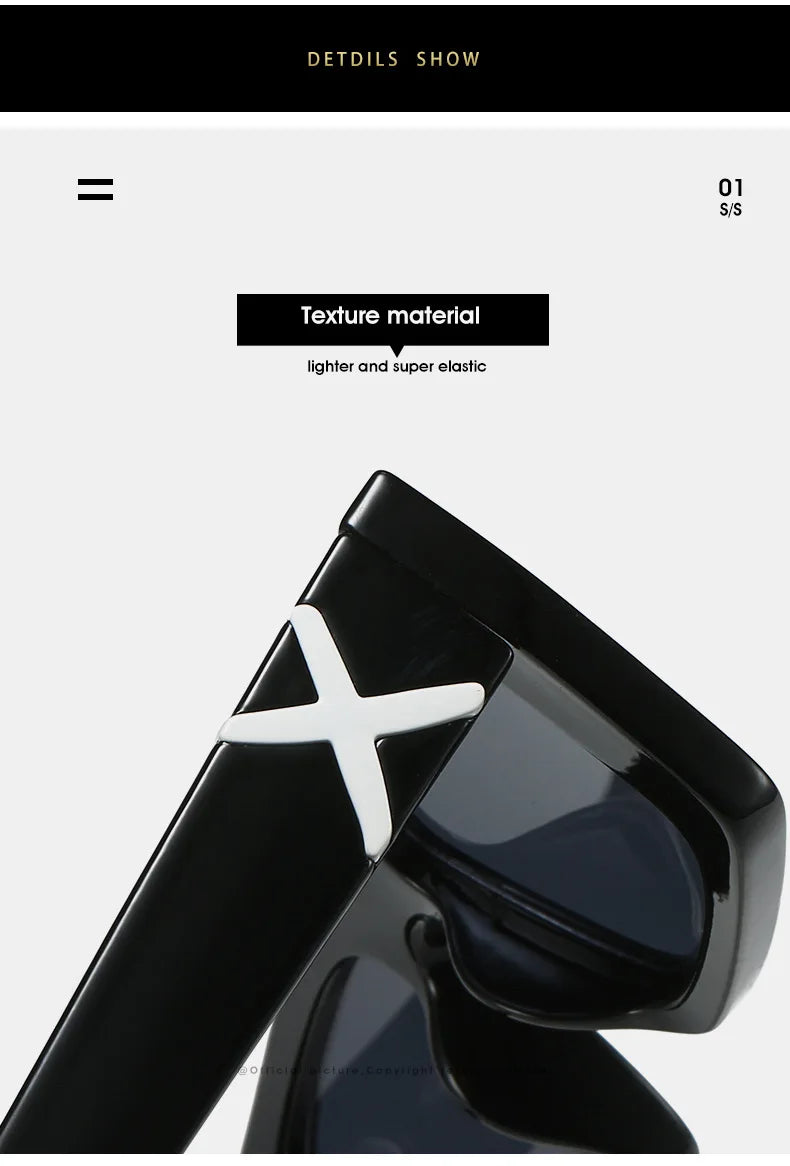 Lunettes de soleil à spoage X, petit cadre carré, temples personnalisés, accessoires streetwear quotidiens pour femmes, protection UV pour hommes, conduite