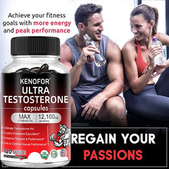 Supplément de force masculine, 12100mg par portion, soutient l'énergie, l'endurance et la force, isole la fatigue, augmente la masse musculaire