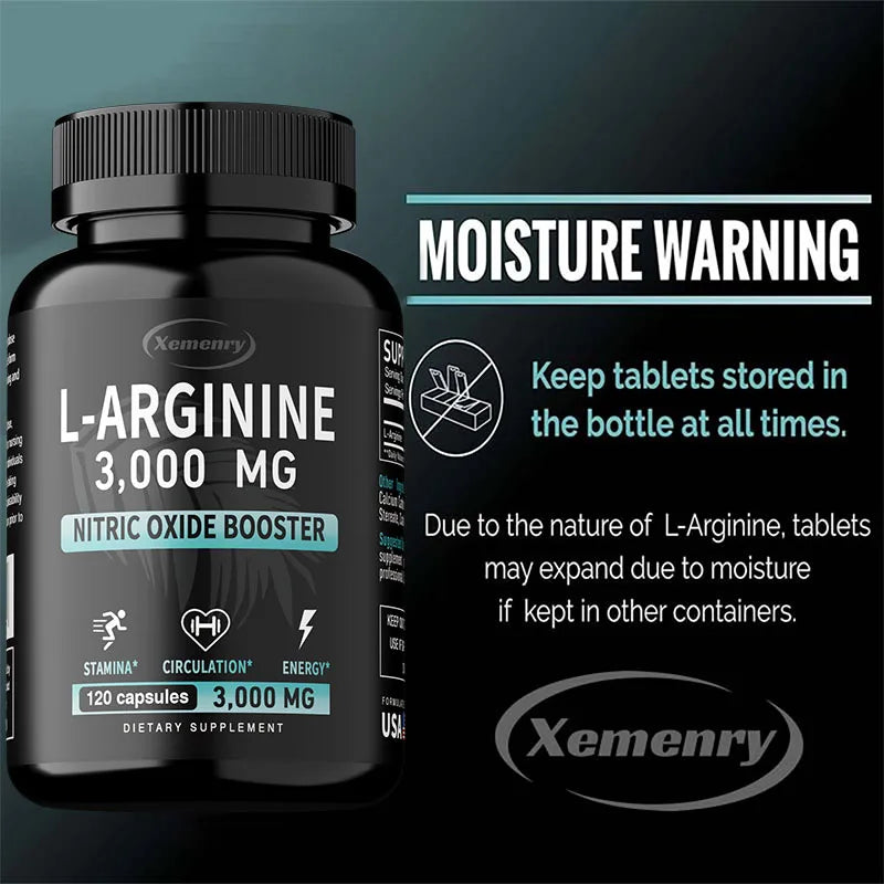 L-Arginine - Soutient la croissance musculaire, favorise la circulation sanguine et améliore l'immunité, améliore l'endurance et les performances