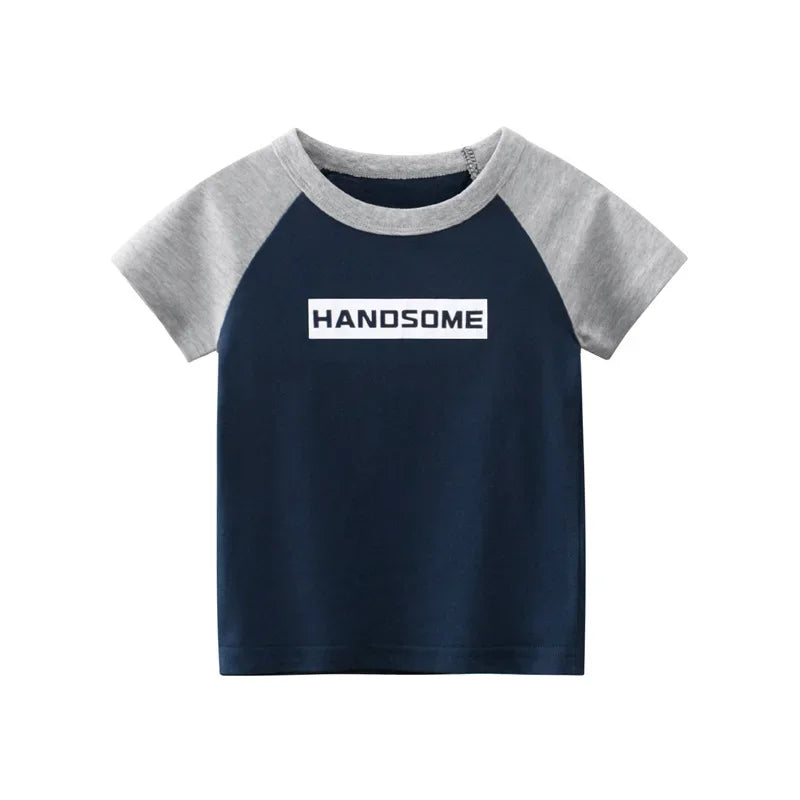 Vêtements d'été en coton pour bébés garçons et filles, t-shirt à manches courtes imprimé graffiti, haut pour enfants, tenue pour bébé, 2-8T