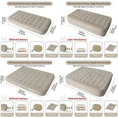 Matelas pneumatique intérieur tapis de Glamping matelas de couchage gonflable en PVC tapis de lit de Camping de luxe pour 2 personnes tapis épais à pompe intégrée