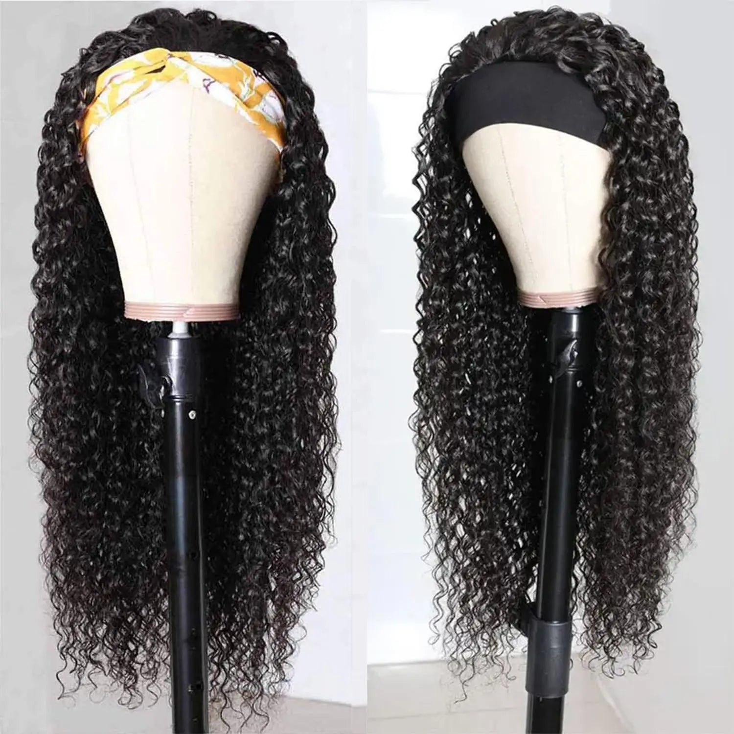 Bandeau perruques cheveux humains 28 30 32 pouces vague d'eau perruques 100% vrais cheveux bouclés perruque aucune dentelle avant perruques pleine Machine faite perruques