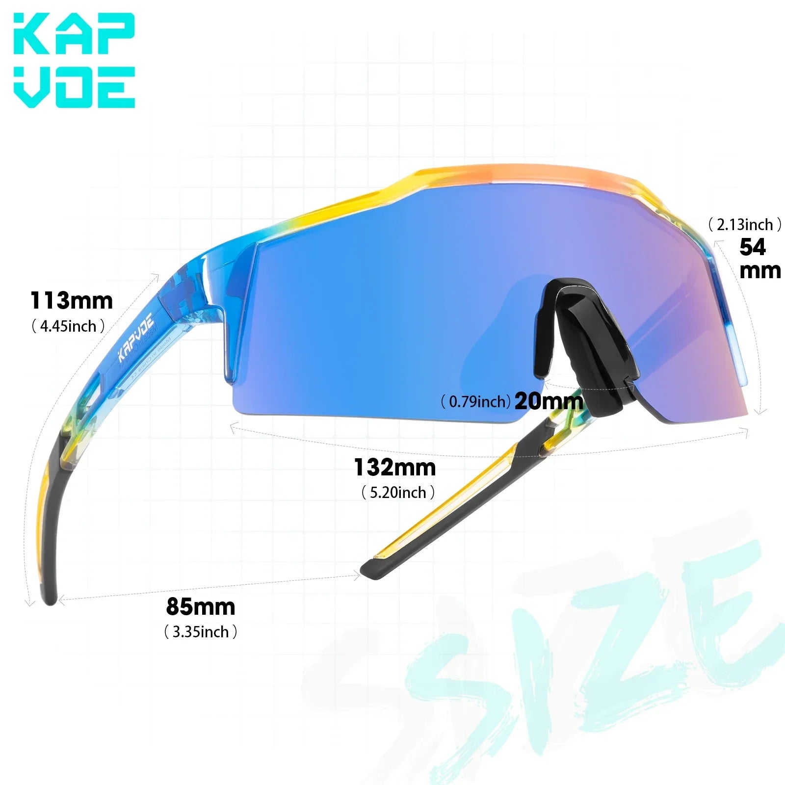 Kapvoe enfants cyclisme lunettes de soleil âgé 8-15 Baseball course enfants lunettes UV400 sport équitation vélo lunettes