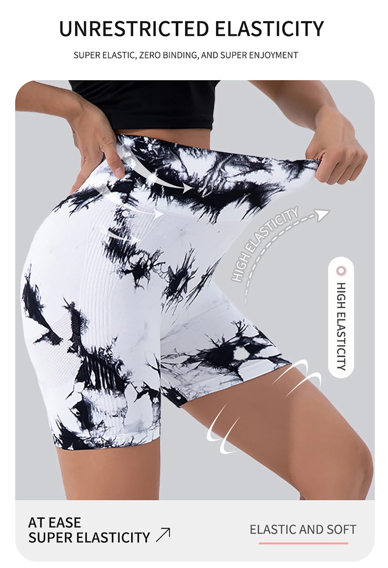 Pantalon de Fitness sans couture teint par nouage pour femmes, taille haute et levage, short serré de sport, course à pied, Sexy, pêche, Fitness, Yoga