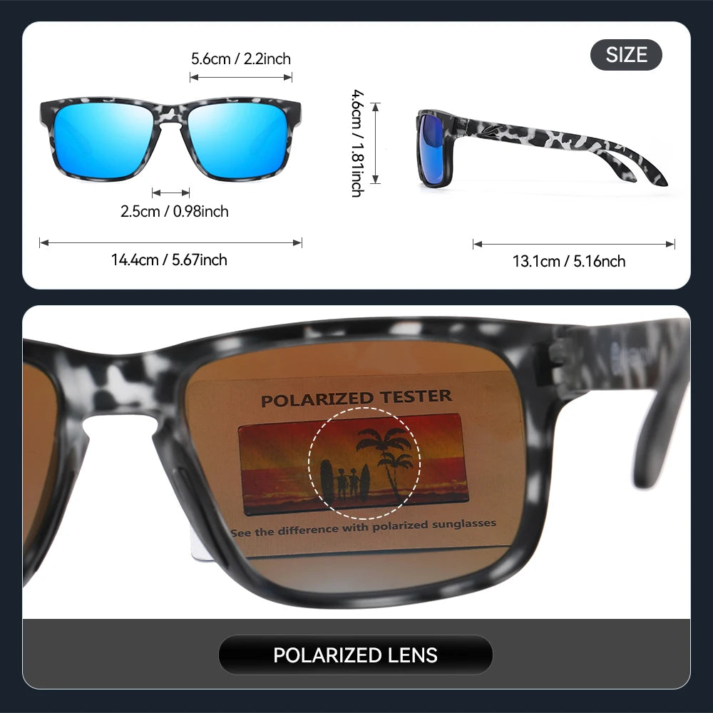 Kaenon Classic Square Polarized Unisex Medium Size Photochromic Sunglasses Grey Sunglasses