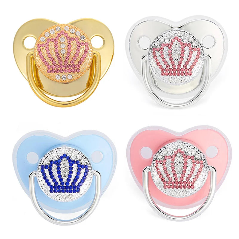 Nouveau bébé sucette sans BPA nouveau-né factice sucette enfant en bas âge infantile Silicone sucettes noir doré Bling mamelon bébé garçon filles cadeau