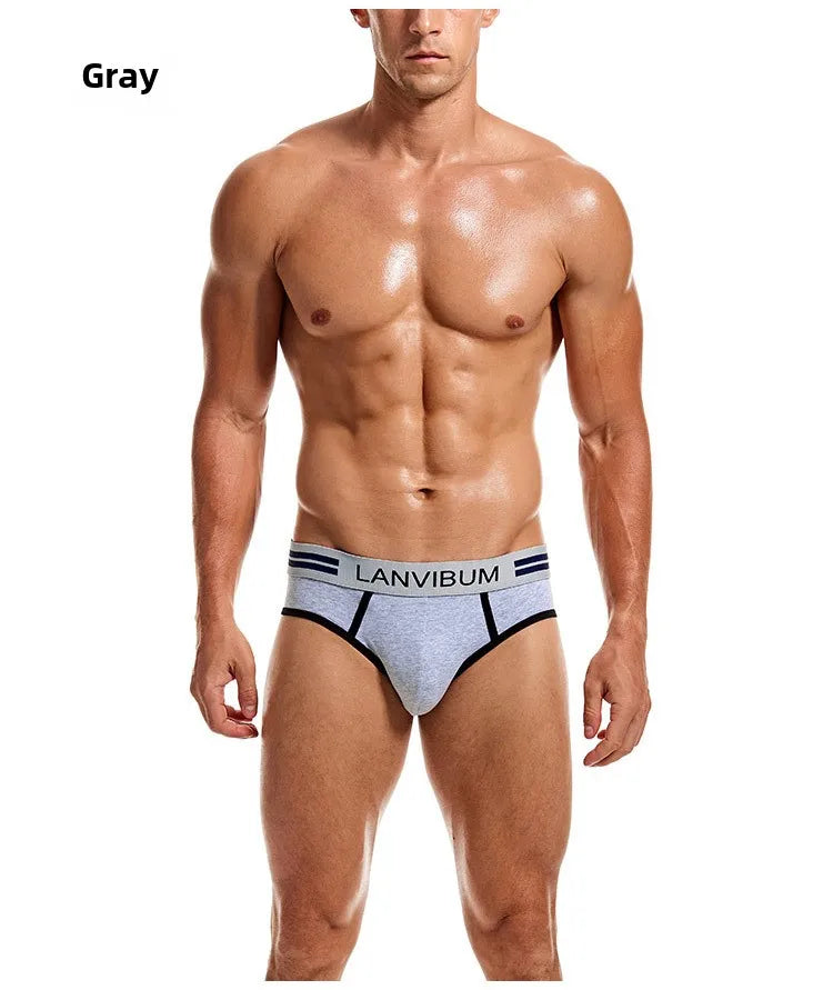 Ensemble 2 pièces - slips de sous-vêtements pour hommes en coton respirant jeunesse taille moyenne sous-vêtements pour hommes de grande taille slips d'été