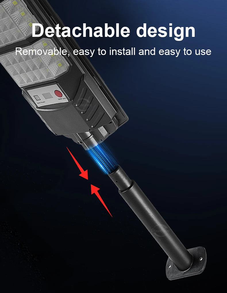 10000W Ultra Powerful Outdoor Solar Lights, 320° Wide Beam Angle, Adjustable Brightness Streetlights