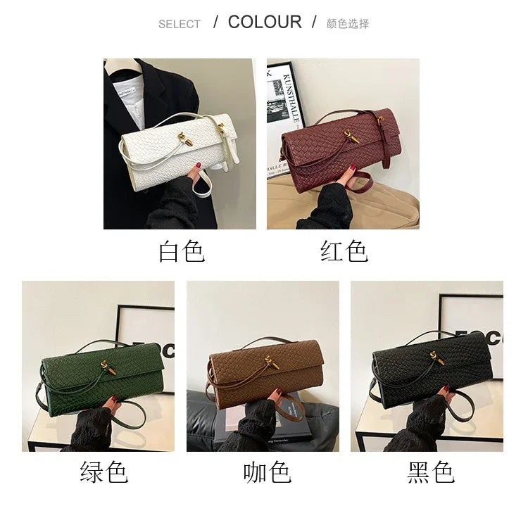 Elegant designer-inspired women's handbag - Luxury branded leather shoulder tote with optional shoulder strap 