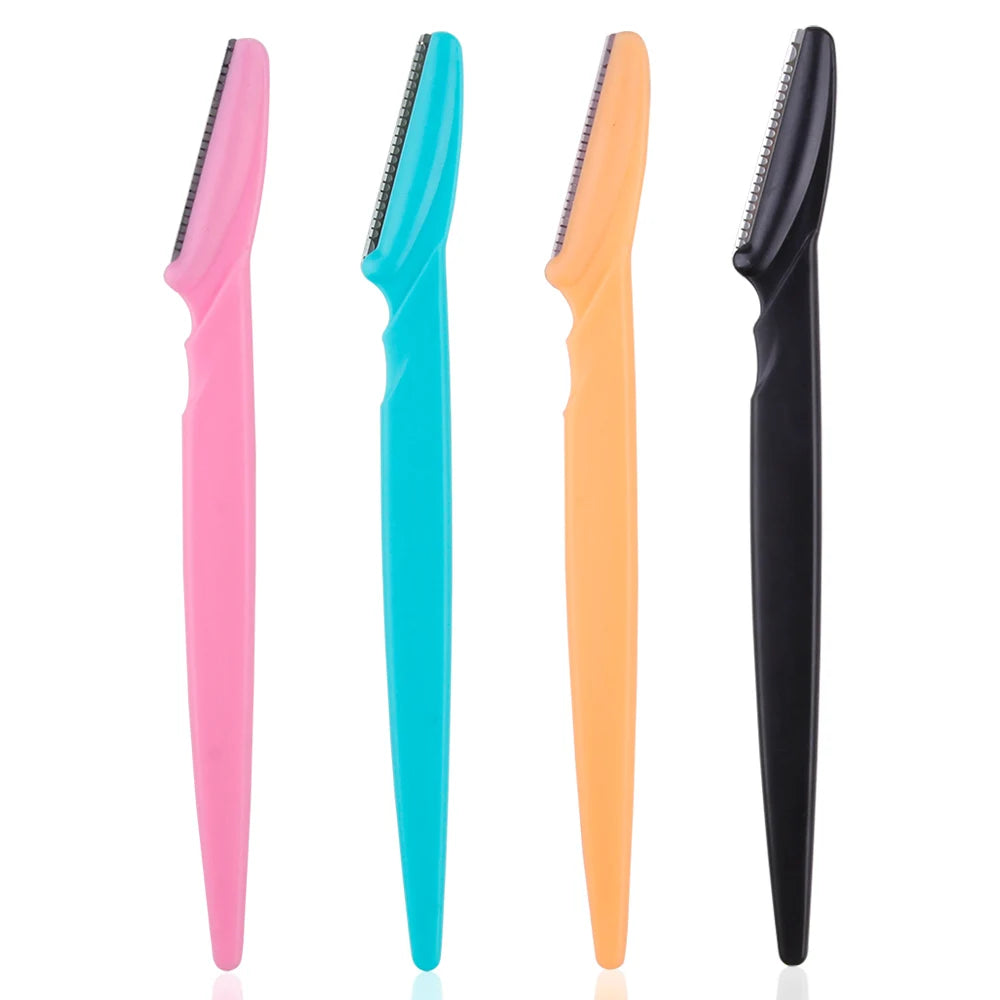 3/4/10 pieces eyebrow razor blade portable face razor for eyes and eyebrows, hair removal, trimmer, safe razor for women and makeup