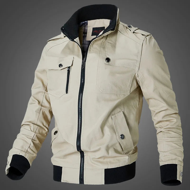 Bomber veste hommes mode décontracté coupe-vent veste manteau hommes 2024 printemps automne nouveaux vêtements d'extérieur chauds solide Stand mince veste hommes