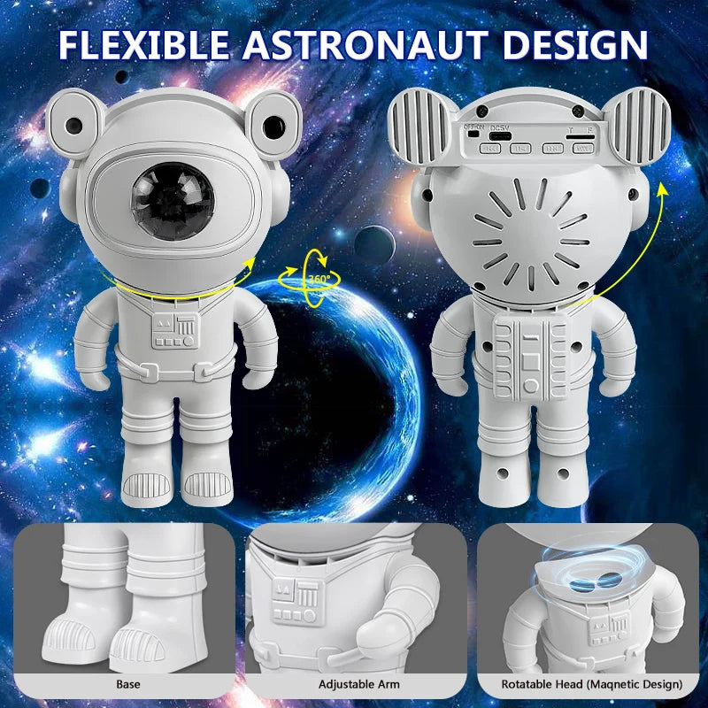 Projecteur d'étoiles pour enfants, veilleuse avec télécommande, conception réglable à 360 °, astronaute, nébuleuse, galaxie, éclairage pour enfants