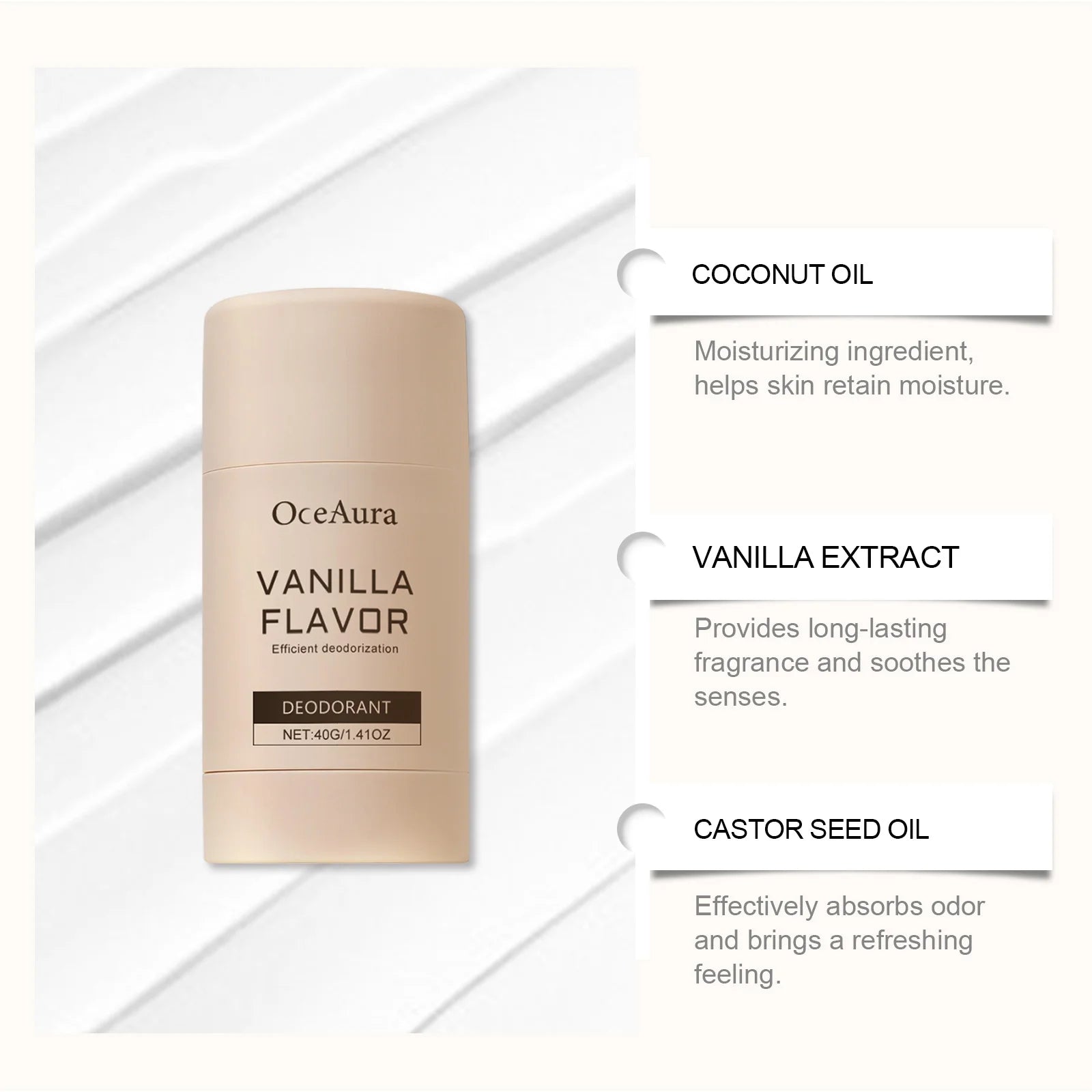 Crème anti-odeur corporelle, parfum vanille, mauvais odeur, Anti-transpiration, fraîcheur durable, déodorant sous les bras, bâton anti-transpirant