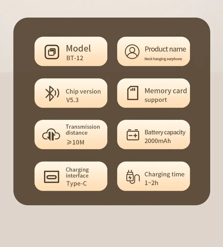 BT-12 Sans Fil Bluetooth Écouteurs Casque Président kband Sports De Plein Air Casque avec Bouton D'affichage Contrôle Écouteurs pour La Musique