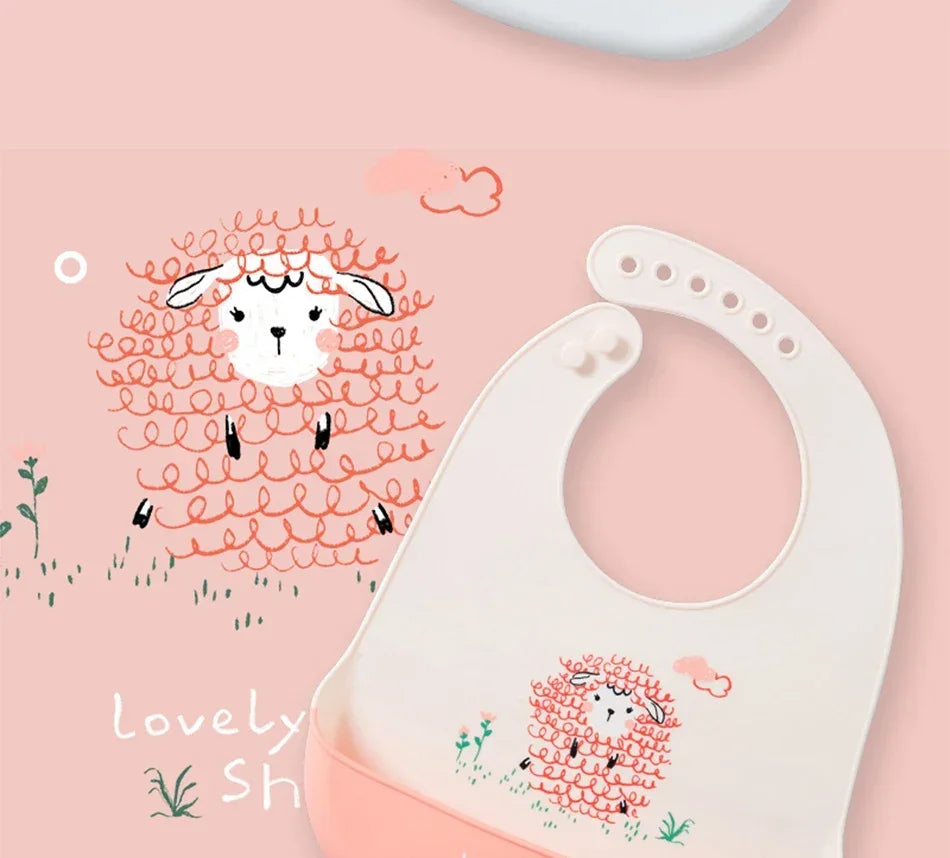 Bavoirs en Silicone souple pour bébés garçons et filles, bavoir imperméable pour nourrissons, tabliers de dessin animé pour nouveau-nés, bavoirs pour tout-petits, tissus pour rots, Bandana