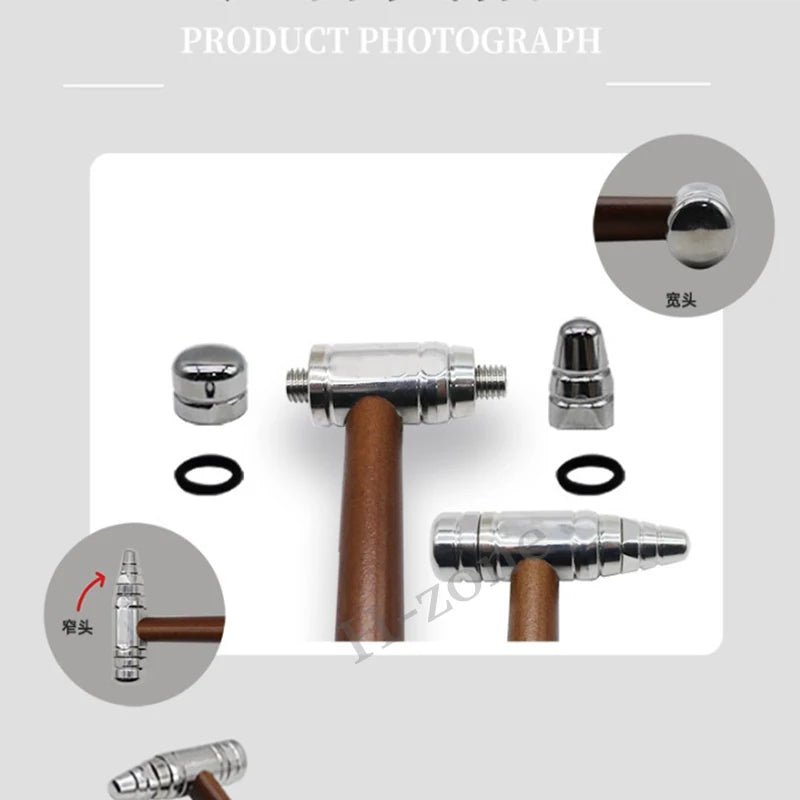 Car dent repair shaping hammer, flattening impact hammer, seamless repair tool, non-slip handle, removable hammer head