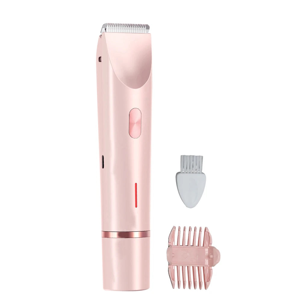 2-in-1 Electric Shavers for Women, Bikini Trimmer, Facial Mustache Trimmer, for Ladies, Body, Underarms, Legs, Painless Portable Epilator