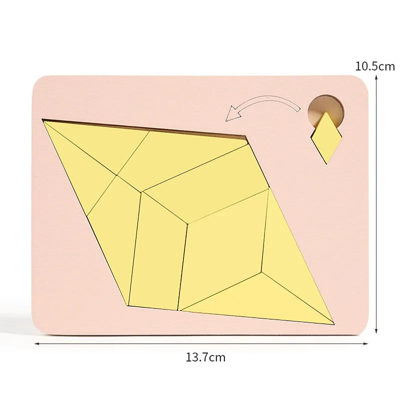 Planche en bois Puzzle enfants éducatif mathématiques Tangram Puzzles jeu jouets pour adultes enfants