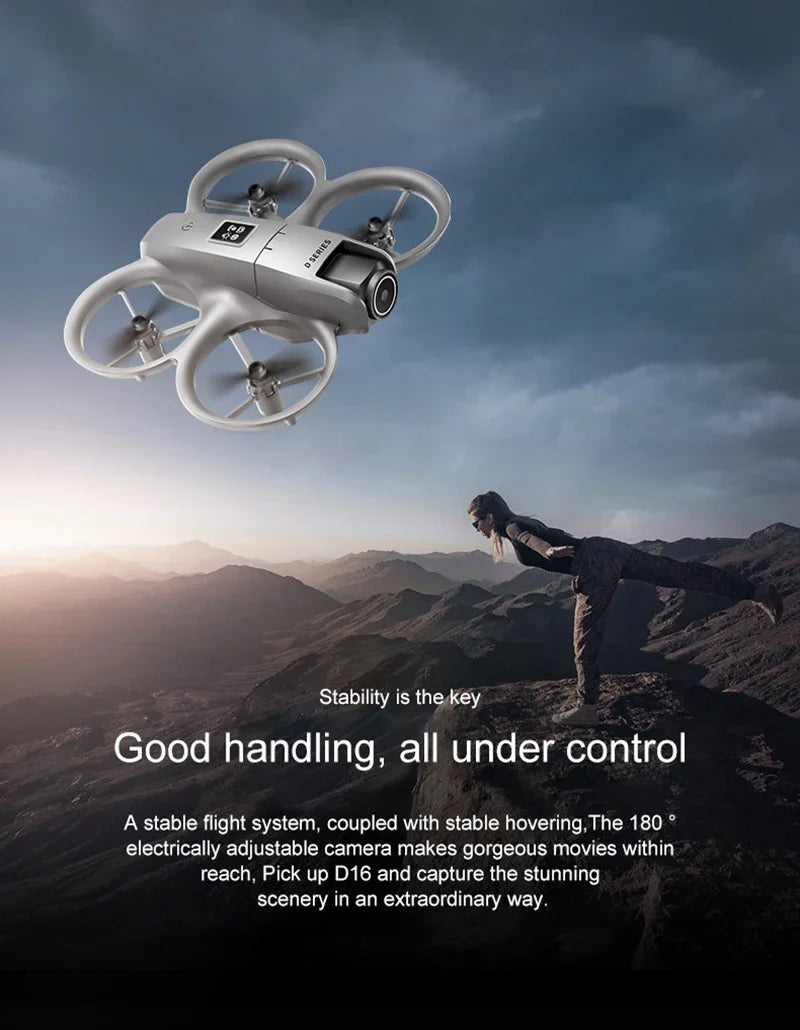 Xiaomi D16 Drone 8K HD double caméra réglable électriquement débit optique évitement d'obstacles quadrirotor télécommandé 15000M