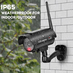 Fausse caméra factice à énergie solaire cctv sécurité wifi sans fil extérieur clignotant led vidéo surveillance caméra factice