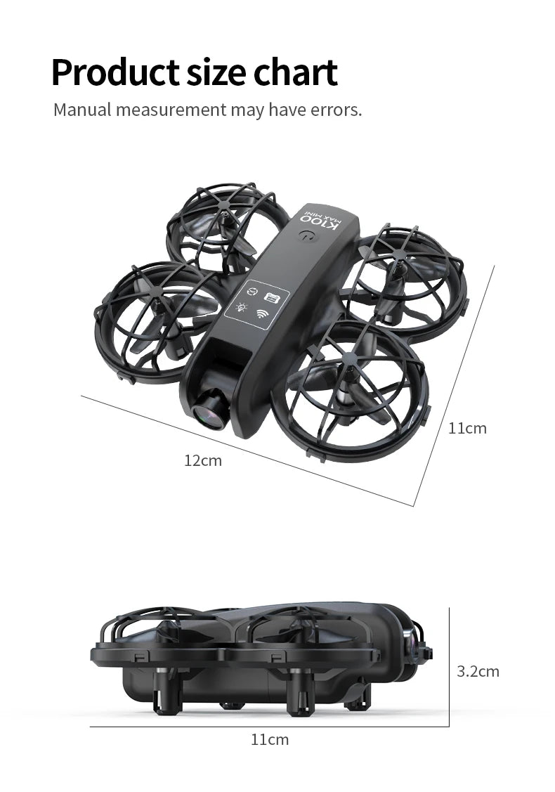 Nouveau Drone K100 MAX 8K 5KM flux optique professionnel HD double caméra évitement d'obstacles photographie aérienne quadrirotor jouets cadeaux