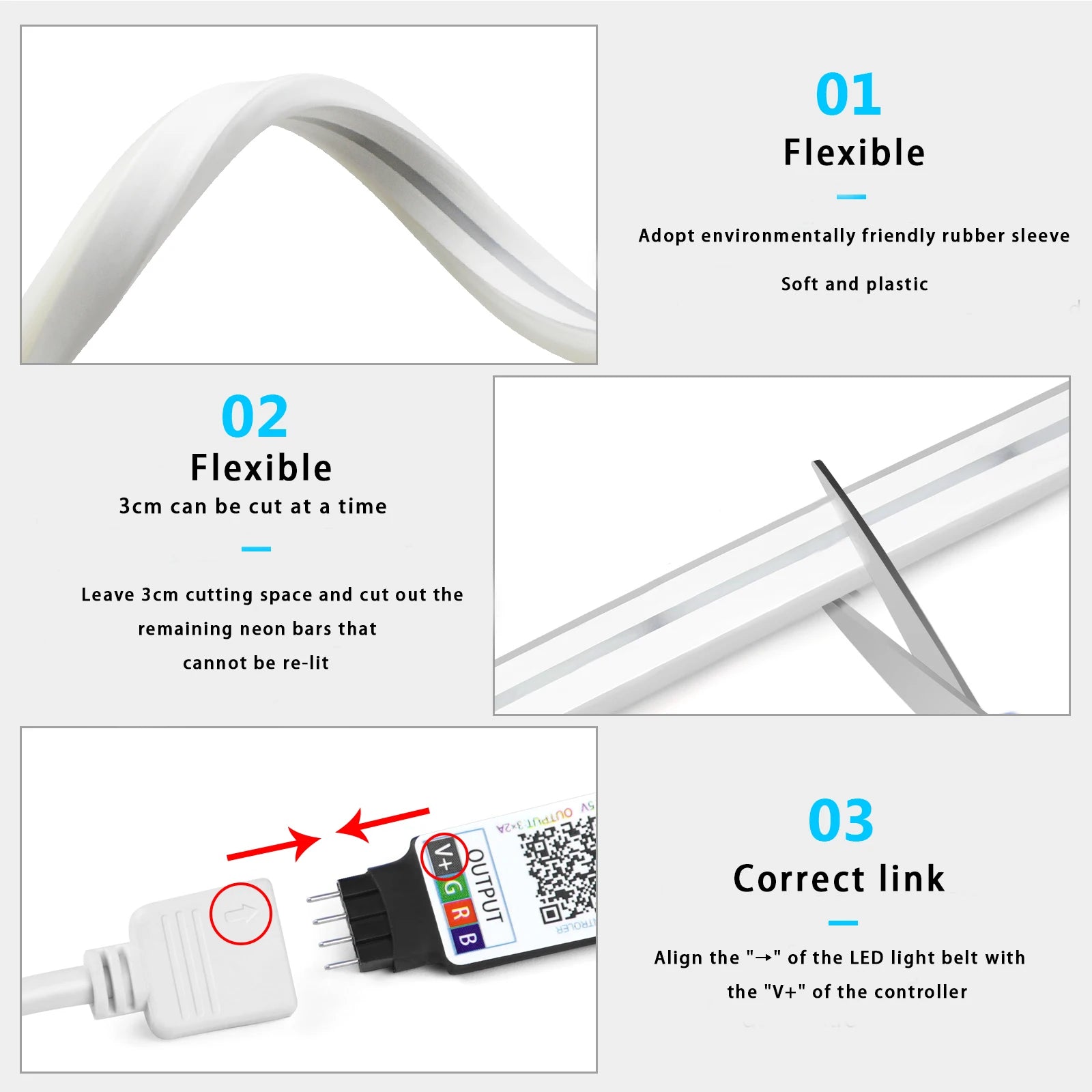 5V USB RGB néon LED bande Bluetooth App avec télécommande étanche néon bande RGB bande pour la décoration de la pièce à la maison éclairage
