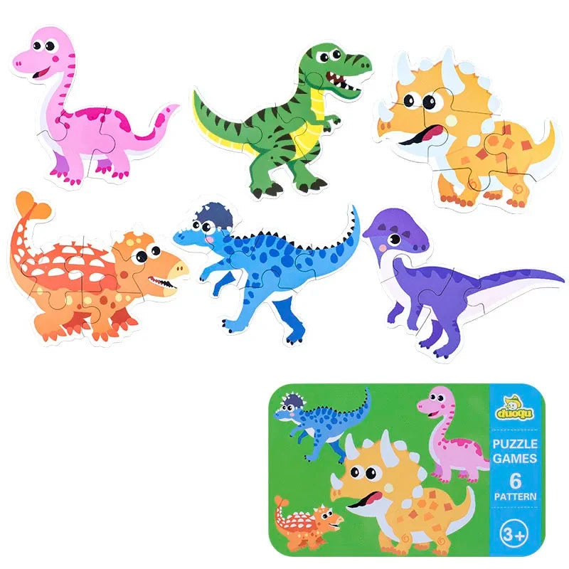 Puzzle en bois pour bébé jouets Montessori dos boîte en fer pour enfants de 2 3 et 4 ans