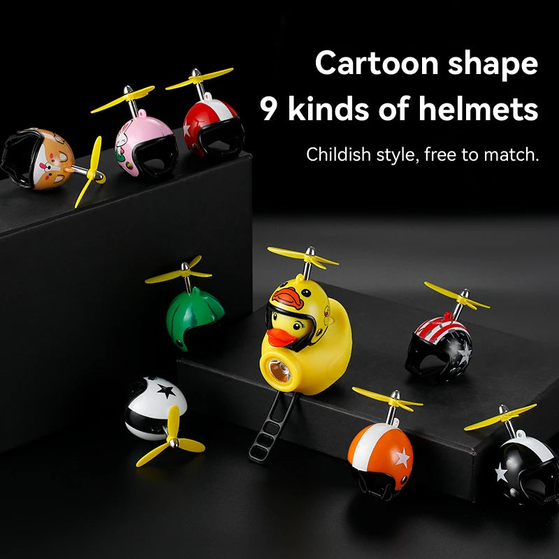 Lumière de vélo pour enfants, équitation de nuit, petit canard jaune, sonnette pour enfants, lampe de poche, phare de vélo pour cyclisme, lampe avant de vélo