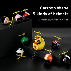 Lumière de vélo pour enfants, équitation de nuit, petit canard jaune, sonnette pour enfants, lampe de poche, phare de vélo pour cyclisme, lampe avant de vélo