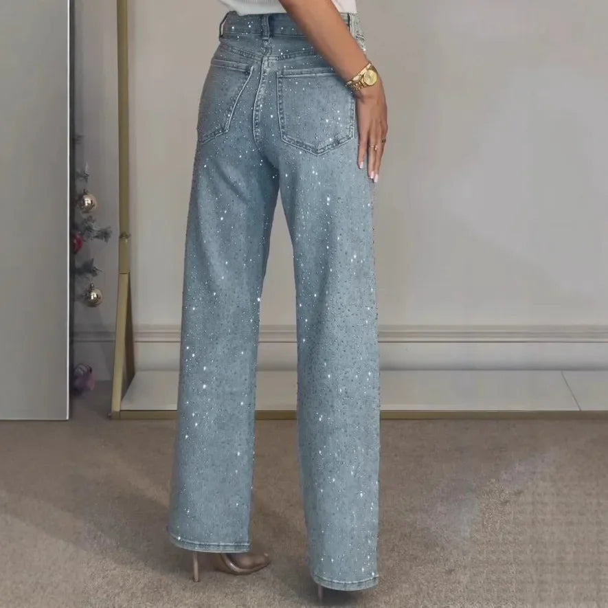 Jean droit pour femmes, pantalon extensible, taille haute, délavé, pour maman, Vintage, Streetwear, Y2k