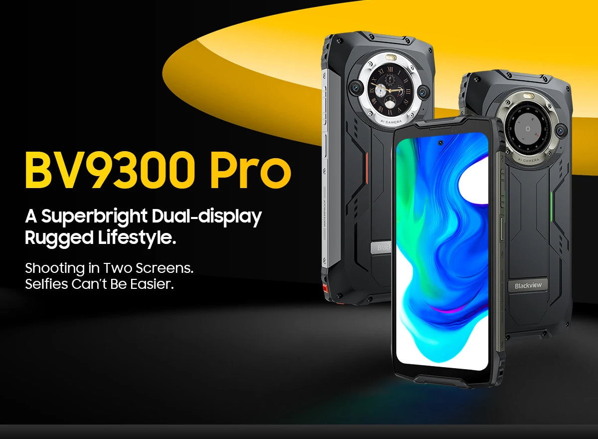Blackview-Smartphone robuste BV9300 PRO, téléphone portable Android 13, Helio G99, 8 Go de RAM, 12 Go de RAM, affichage des touristes, première mondiale