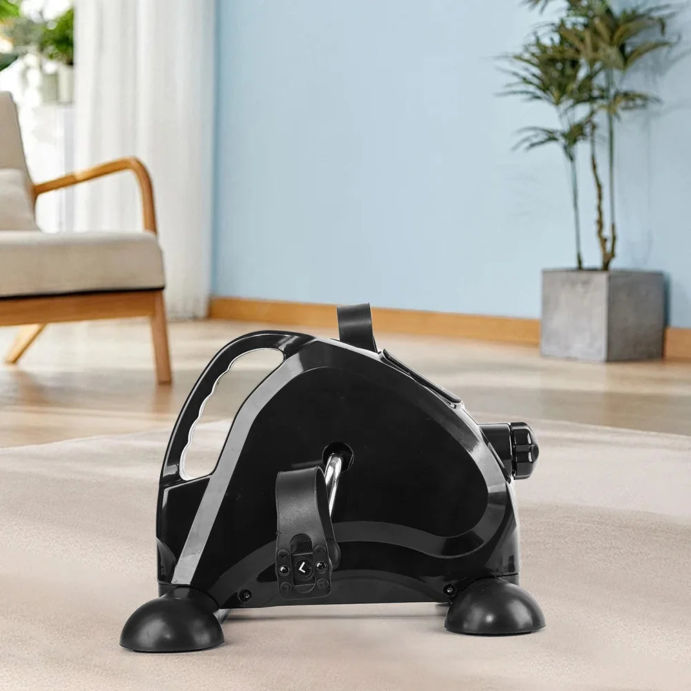 Mini entraîneur de bras et de jambes de vélo d'exercice, machine d'exercice de pédale de pied réglable, écran LCD, entraîneur de pédale portable pour le bureau à domicile