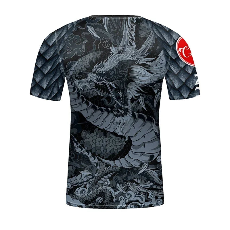 Vêtements de sport à compression pour enfants, survêtement de course pour garçons, ensemble t-shirt et pantalon Muay Thai, MMA BJJ Training Sportedly