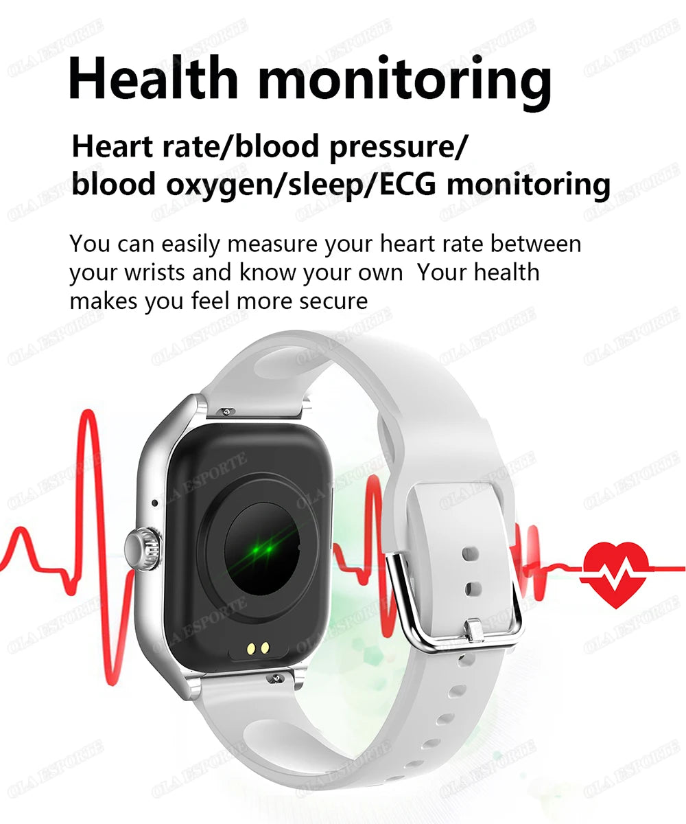 Nouvelle montre intelligente 2.01 pouces HD affichage réponse faire appel Message vue Modes de Sport bricolage cadran prévisions météorologiques pour hommes femmes
