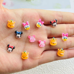 50 pièces nouveau Kawaii dessin animé animal résine dos plat Scrapbook Figurine bricolage arc décor manucure accessoires artisanat A91