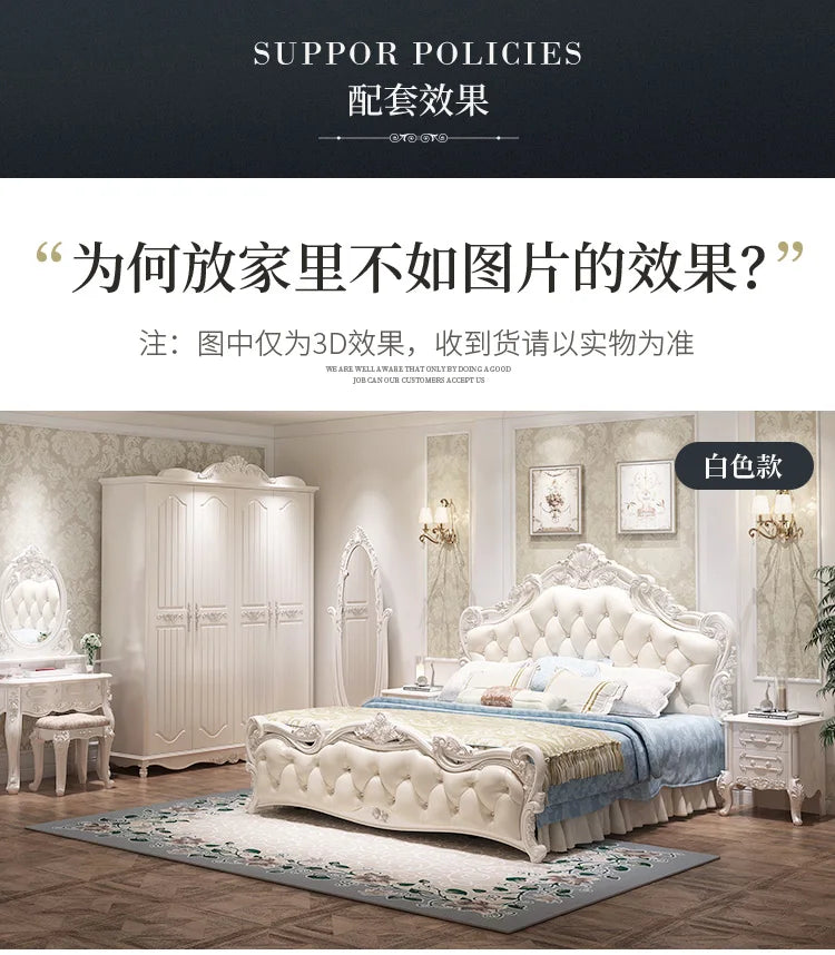 Ensemble de chambre à coucher design moderne princesse pour filles, literie double haut de gamme, luxe, meubles nordiques existants
