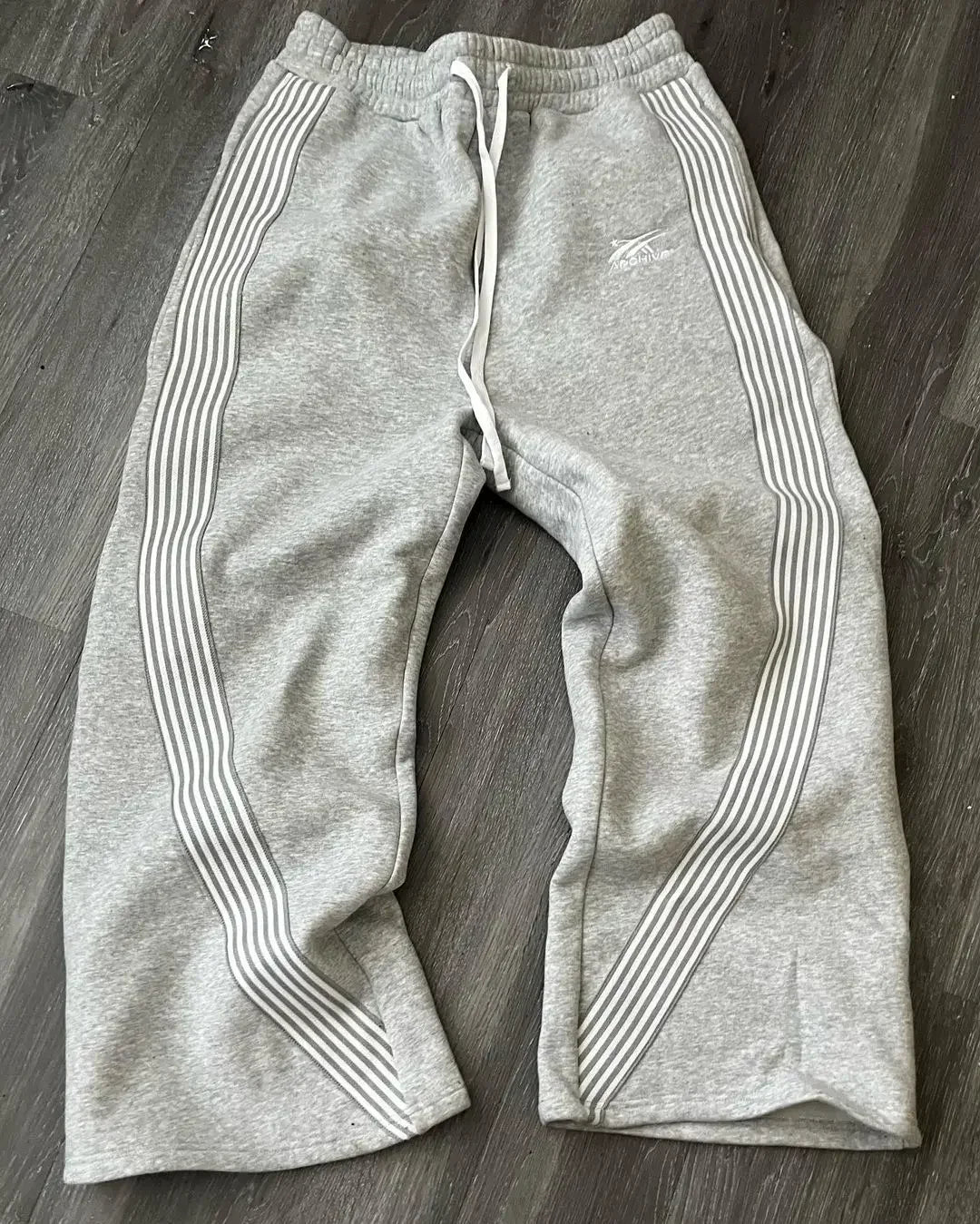 Y2k Casual Grey Embroidered Trousers, Lace Running Pants with Lustre, Functional Tactical, Camouflage for Men and Women