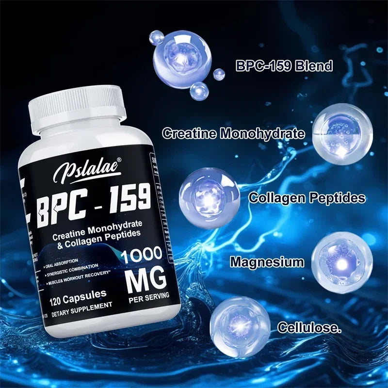 BPC-159, créatine monohydrate et peptides de collagène – Soutient la récupération musculaire et athlétique, améliore l'énergie et l'endurance