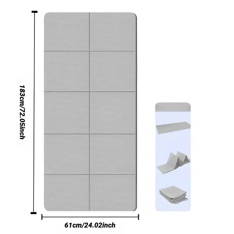 Tapis de yoga pliable en TPE : tapis de fitness de voyage pliable et antidérapant double face respectueux de l'environnement pour le yoga, le pilates et les entraînements au sol