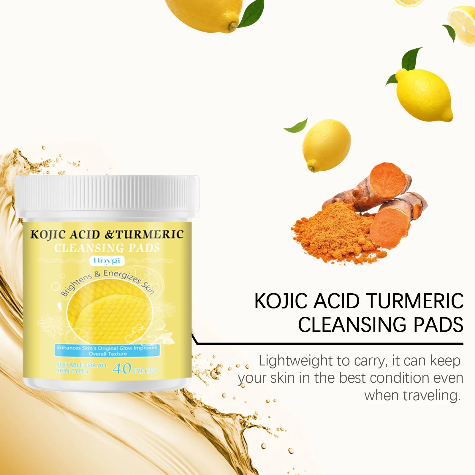 Nettoyant au curcuma, contrôle de l'huile, élimination des taches foncées, Anti-acné, nettoyage en profondeur, rétrécissement des pores, crème hydratante à la vitamine C