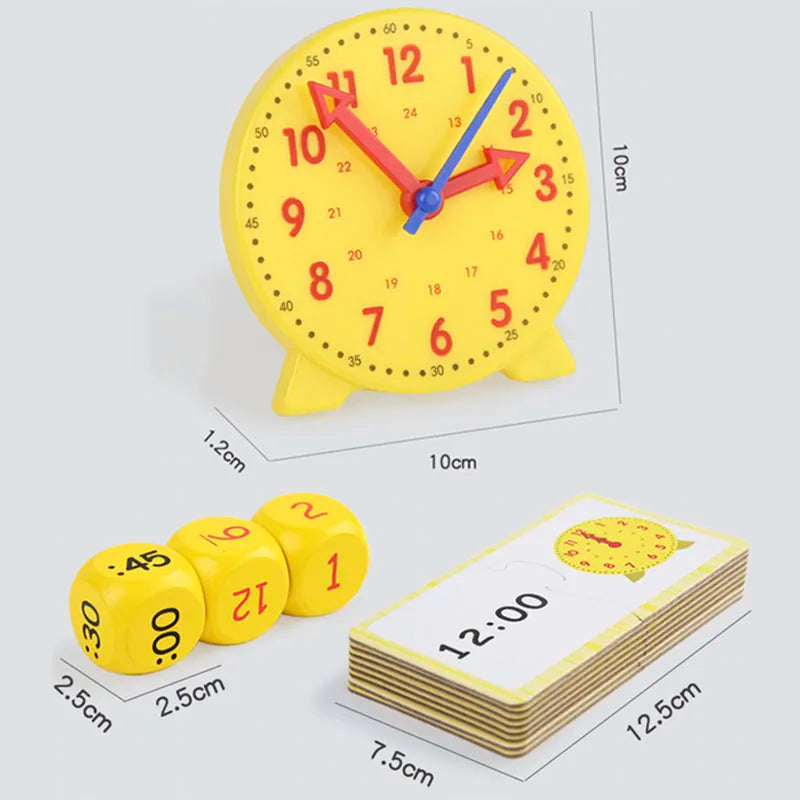 Horloge Montessori pour enfants, jouets éducatifs, heure, Minute, seconde Cognition, Puzzle assorti, outils pédagogiques précoces pour enfants d'âge préscolaire