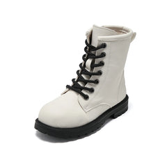 Bottes d'équitation pour enfants, chaussures de marque blanches, souples et décontractées à plateforme, nouvelle collection automne