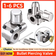 Kit de assujetde robinet de ligne avec soupape de perçage de BPV-31 A/C Spblown Vanne de perforation de perçage de réfrigérateur en alliage de zinc pour CVC BPV31