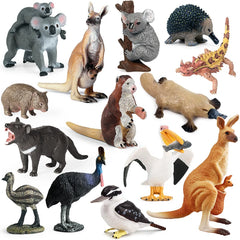 Classic Australian Wild Animals Kangaroos Koala Platypus Tasmanian Devil Echidna Cassowary Model Figurine Toy Child Gift