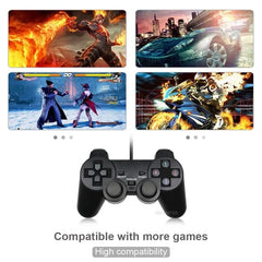 Contrôleur de jeu filaire 1/2 pièces manette de jeu USB pour PC Windows ordinateur portable Joystic Joypad pour WinXP/Win7/8/10 manette de jeu noire