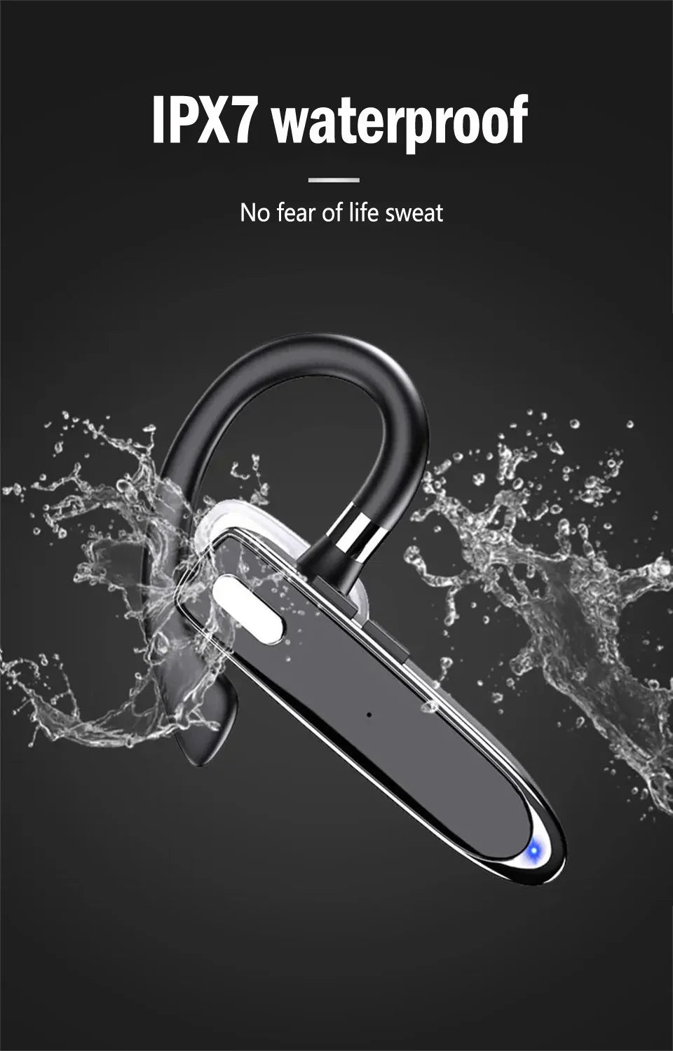 Casque sans fil Bluetooth écouteur avec microphon ENC suppression du bruit mains libres parlant casque affaires Auriculares conduite