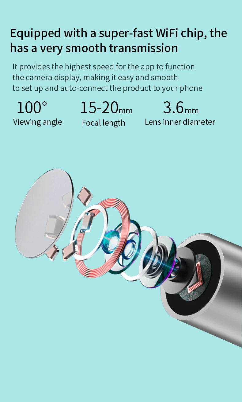 NE3 nettoyeur d'oreilles outil de retrait de cire d'oreille de haute précision avec caméra LED Otoscope sans fil Kit de nettoyage d'oreille intelligent meilleur cadeau